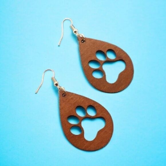 Paw Design Earrings   - Picture 1 of 3